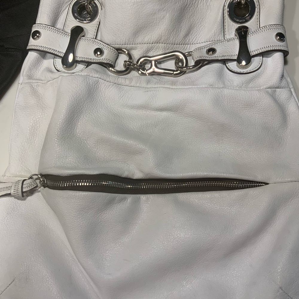 White Leather Shoulder Bag